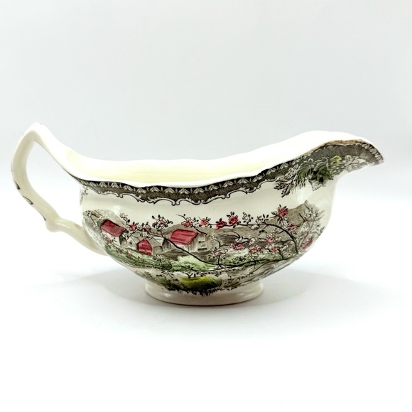 Johnson Brothers Friendly Village Apple Orchard 8" Gravy Boat Made in England - Picture 2 of 4